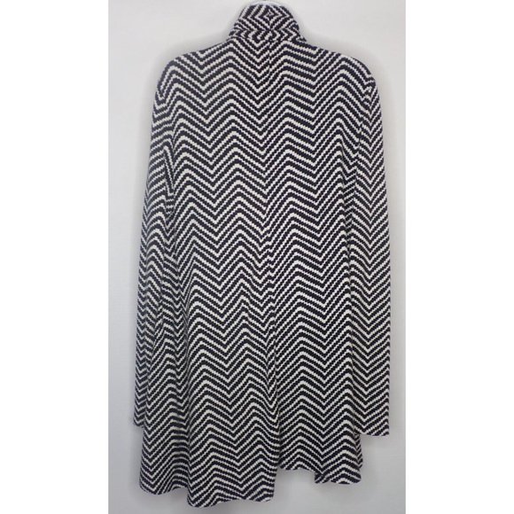Skies Are Blue XS Long SLeeve Cardigan Black White Acrylic Open Front‎ Casual - Picture 3 of 4